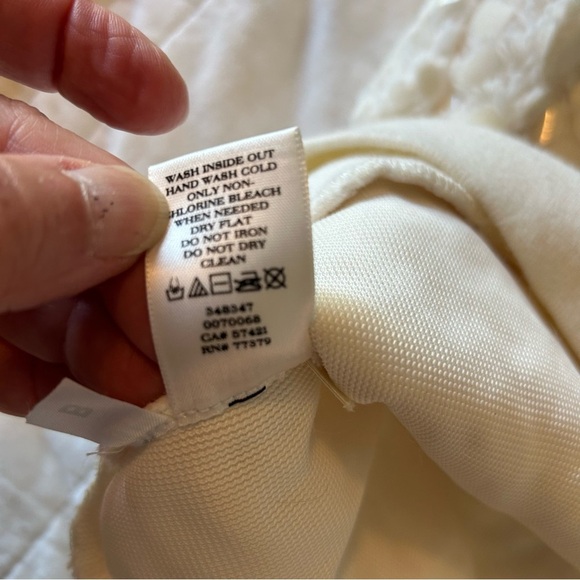 Ann Taylor Cracked Ice Sweatshirt Sweater Winter White. Size Medium. - Picture 13 of 15